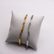 Triple Paperclip Bar Bracelet