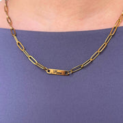 Paperclip Bar Necklace