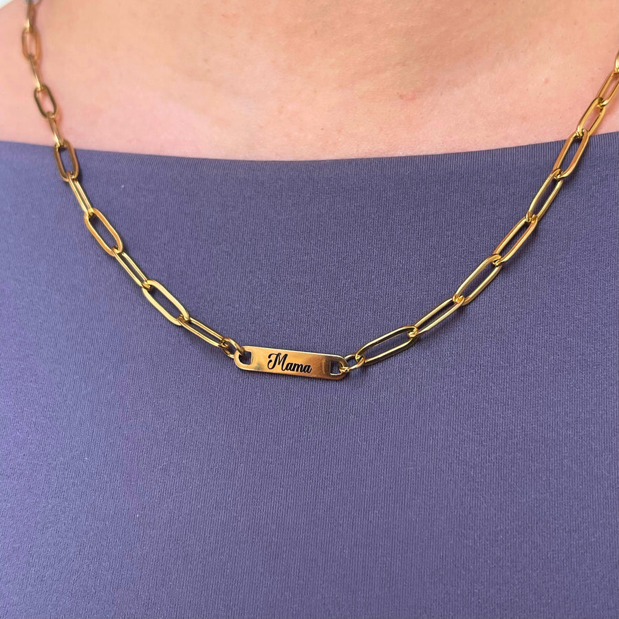 Paperclip Bar Necklace