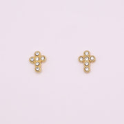 CZ Cross Studs