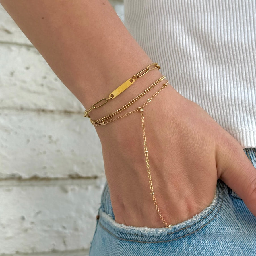 Paperclip Bar Bracelet
