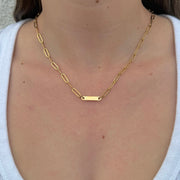 Paperclip Bar Necklace