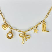 Bow Beach Charm Necklace