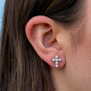 Pearl Cross Studs