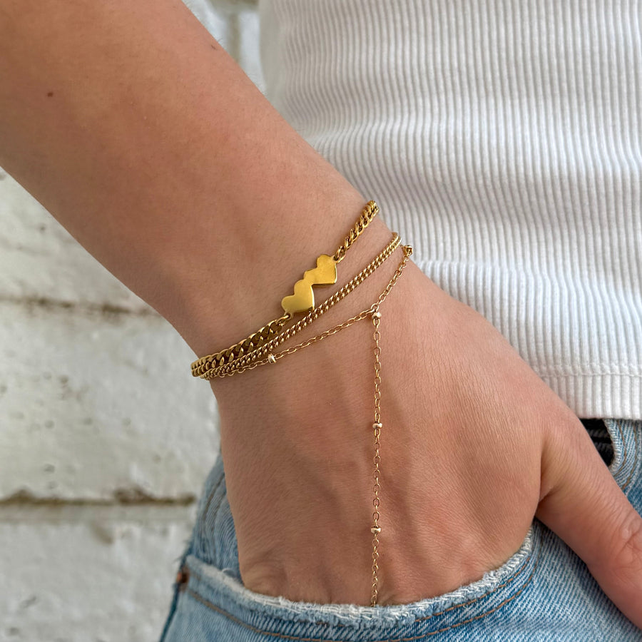 Double Heart Bracelet