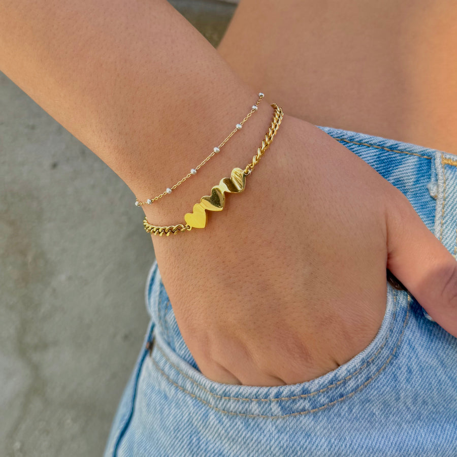 Triple Heart Bracelet