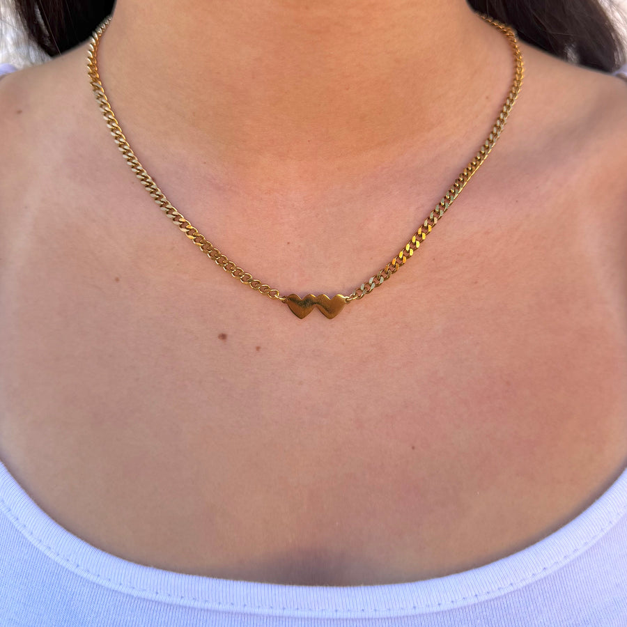 Double Heart Necklace