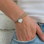 Adjustable Heart Beaded Bracelet