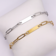 Paperclip Bar Bracelet