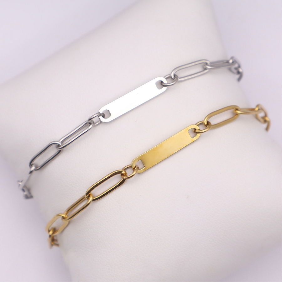 Paperclip Bar Bracelet