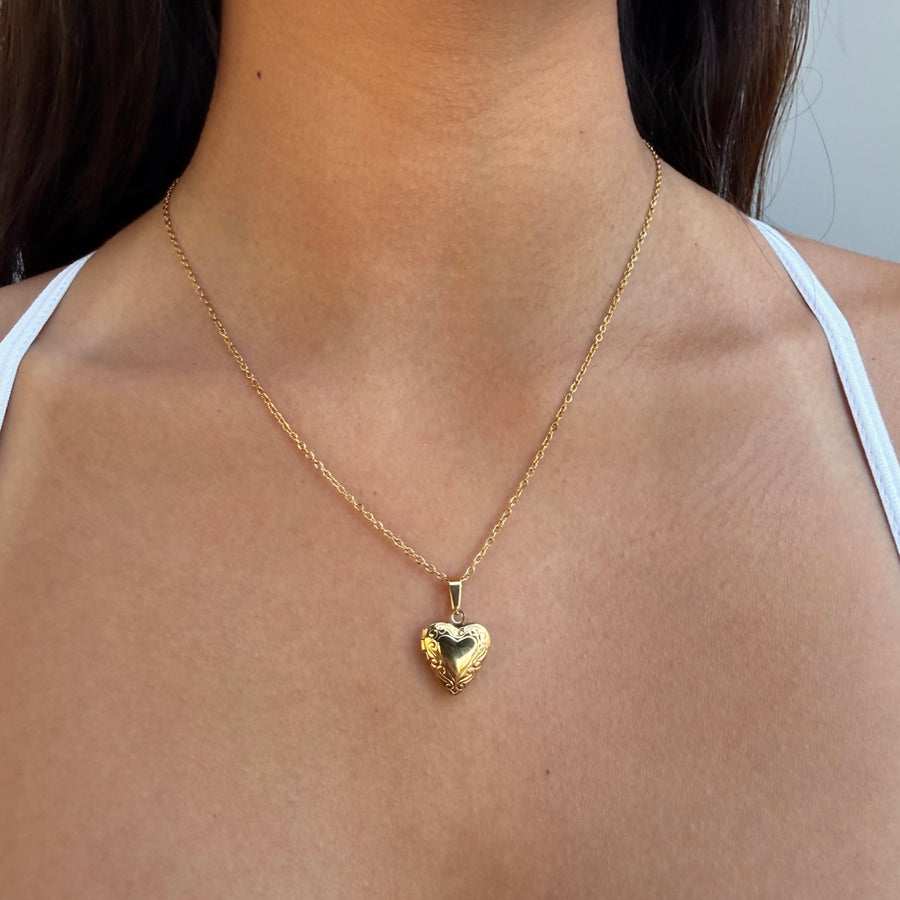 Mini Heart Locket Necklace