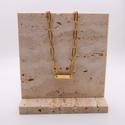 Paperclip Bar Necklace