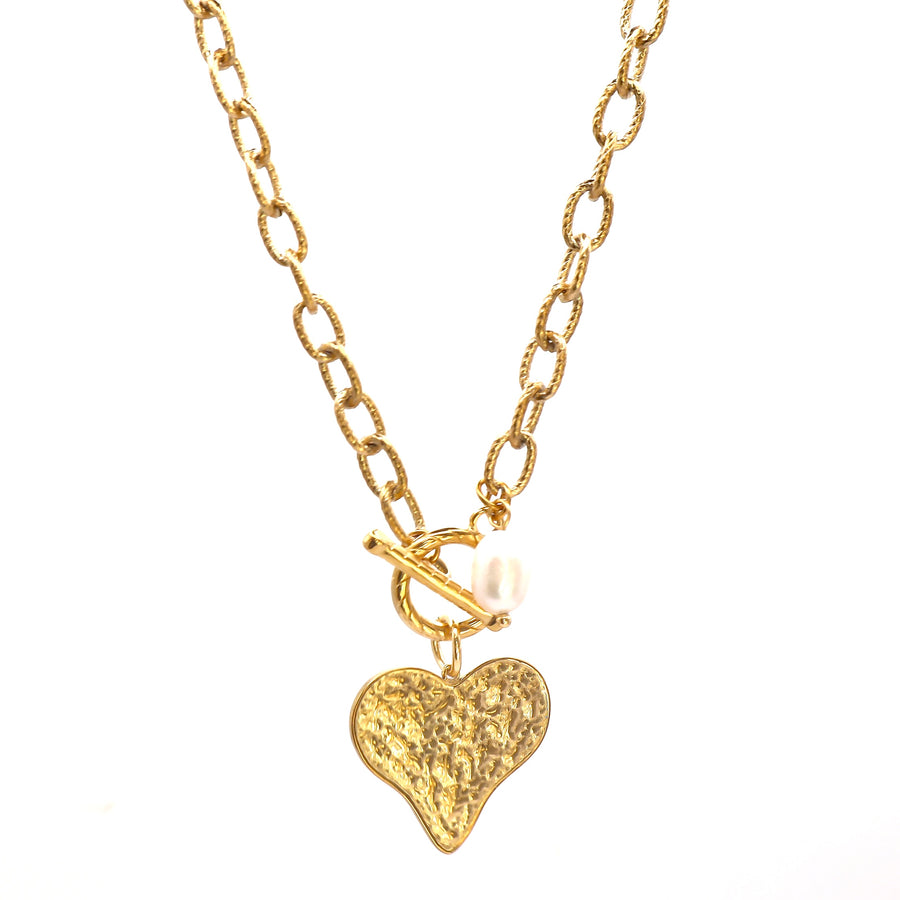 Heart + Pearl Necklace
