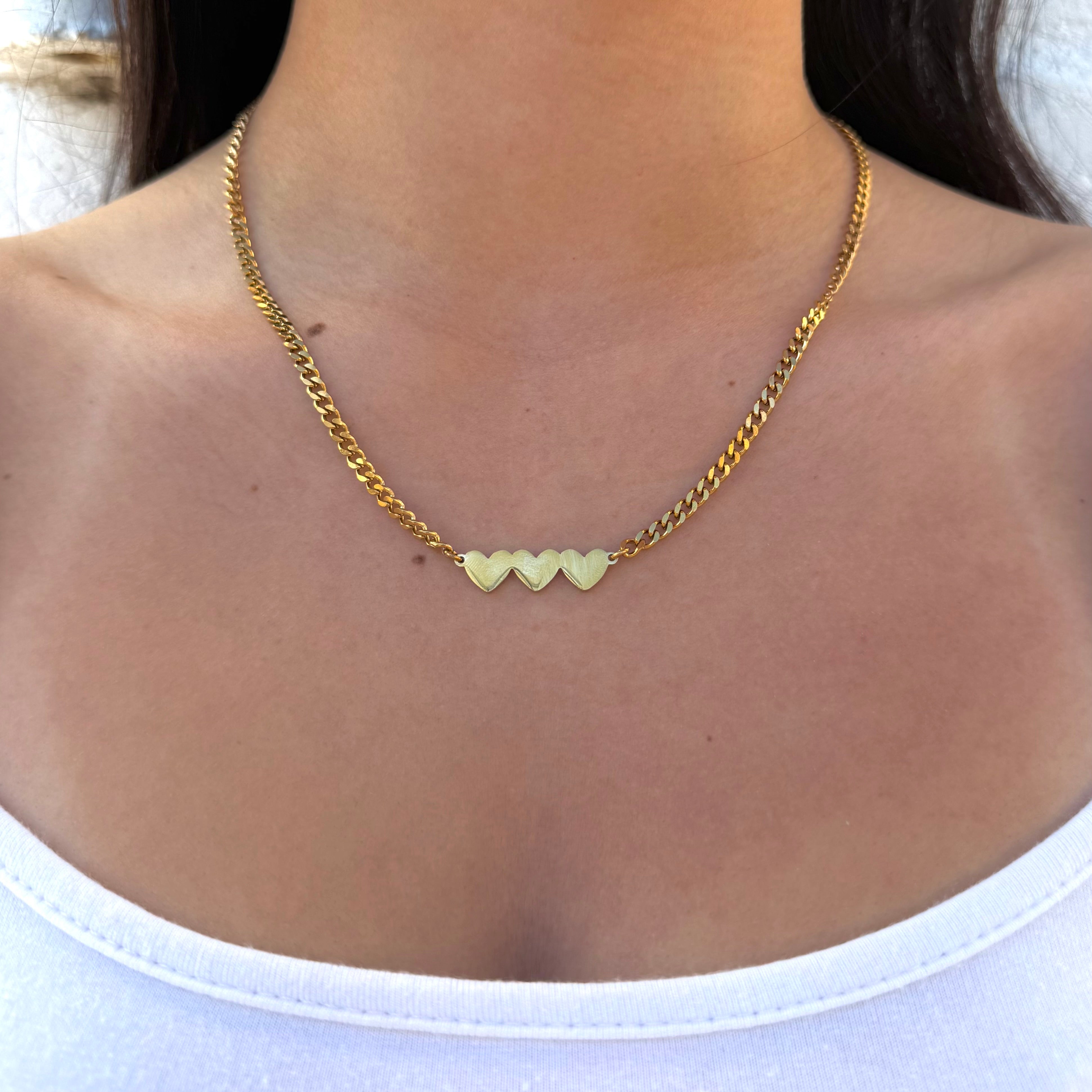 Triple Heart Necklace