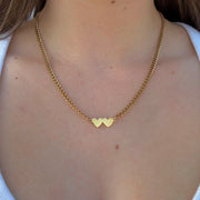 Double Heart Necklace