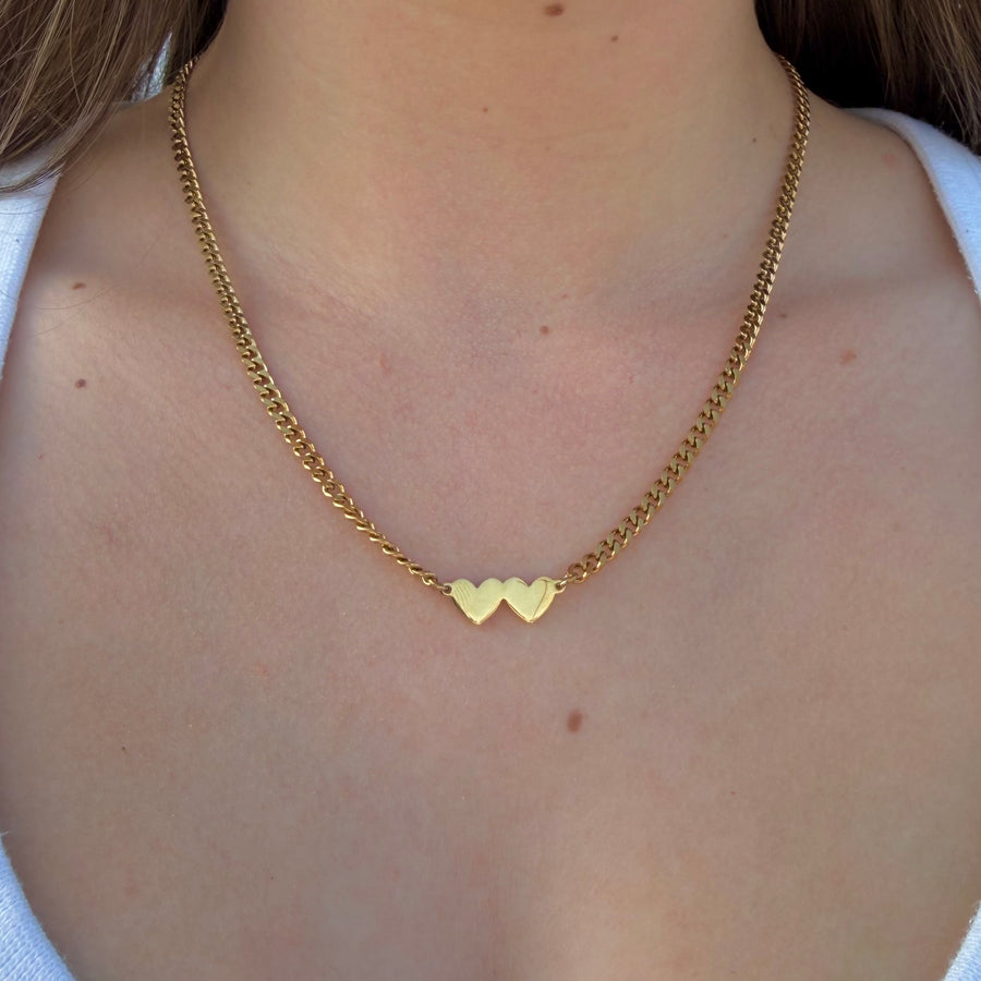 Double Heart Necklace