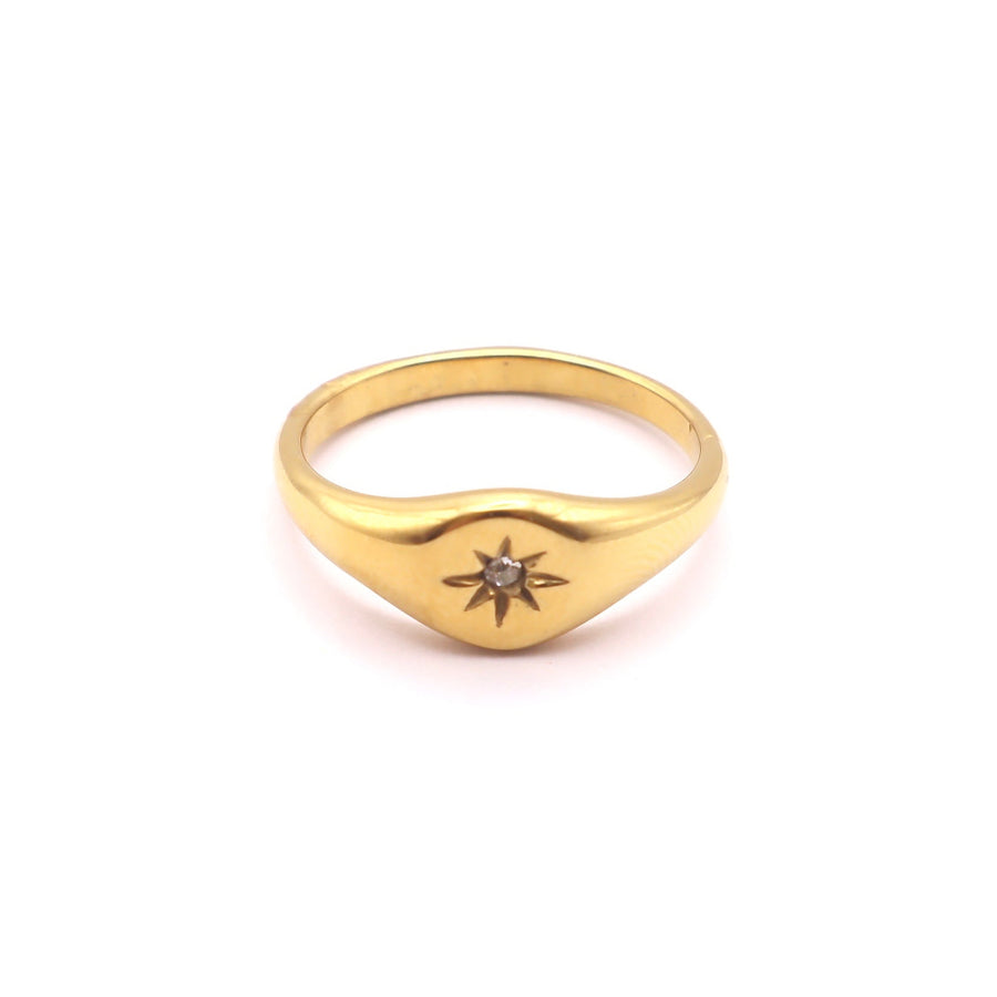 Signet Star Ring